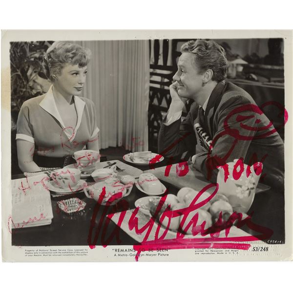 Van Johnson and June Allyson (Spoiled Signature) Signed Photo