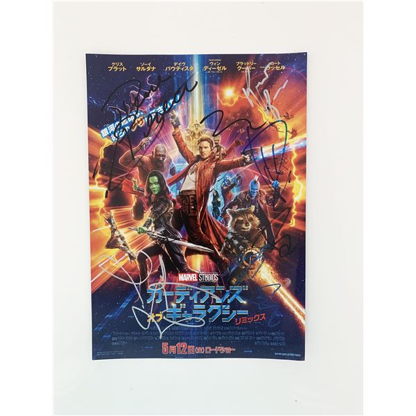 Guardians of the Galaxy cast signed Japanese mini poster