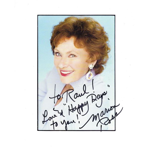 Marion Ross signed Happy Days photo