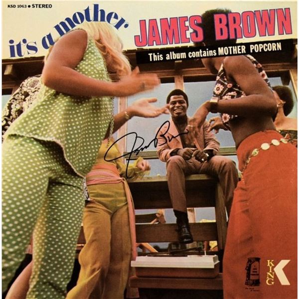 James Brown signed album