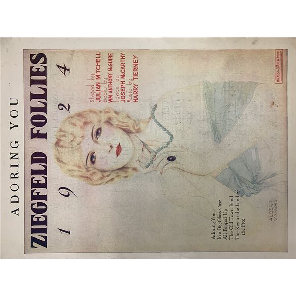 Adoring You Ziegfeld Follies unsigned sheet music