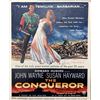 Image 1 : John Wayne and Susan Hayward signed The Conqueror lobby card