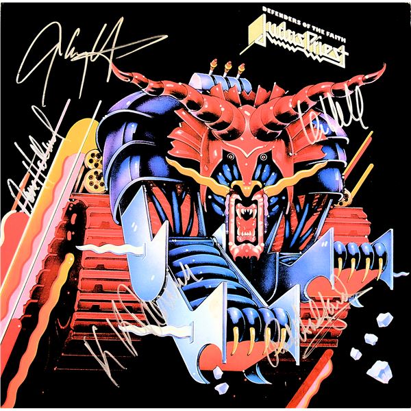 Judas Priest signed Defenders Of The Faith album