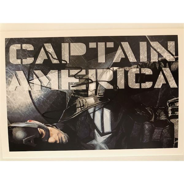 Chris Evans signed Captain America postcard