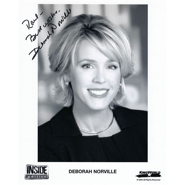 Deborah Norville signed Inside Edition promo photo