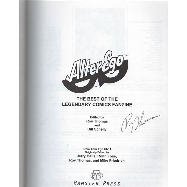 Alter Ego Roy Thomas signed Best Of magazine