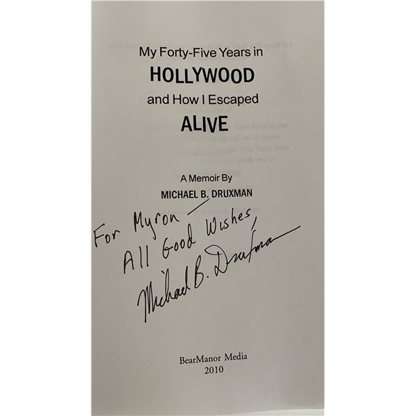 Forty Five Years in Hollywood and How I Survived signed book