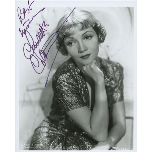 Claudette Colbert signed photo