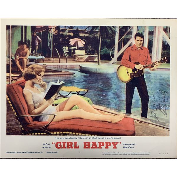 Elvis Presley signed Girl Happy lobby card