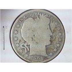 1906-D Barber Half Dollar