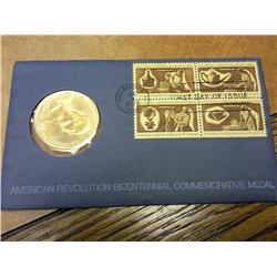 1972 American Revolution Bicentennial FDC W/Medal