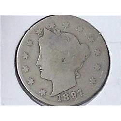 1897 Liberty "V" Nickel