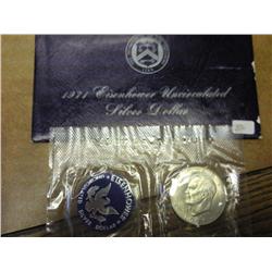 1971 Ike UNC Silver Dollar (Blue Pack)