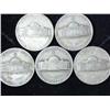 Image 2 : 5 Assorted Jeffeson War Nickels (35% Silver)