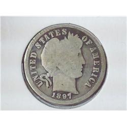 1897 Barber Dime