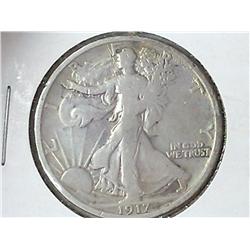 1917-S Reverse Walking Liberty Half Dollar