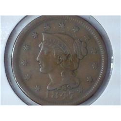 1847 US Large Cent