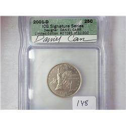 2001-D New York Quarter ICG Signature Series
