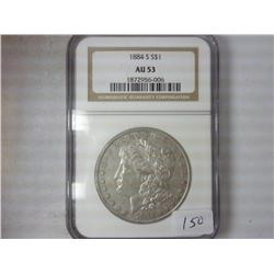 1884-S Morgan Silver Dollar NGC AU53