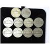 Image 2 : 10 Assorted Jefferson War Nickels (35% Silver)