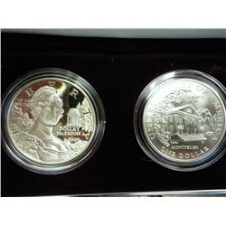 1999 Dolley Madison Proof And UNC Silver Dollars