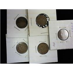 1901-1905 Indian Head Cents (5 Coins)