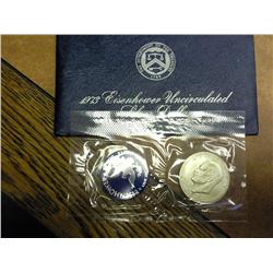 1973 Ike UNC Silver Dollar (Blue Pack)