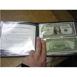 Blue Seal Currency Set $1 & $5 Silver Certificates