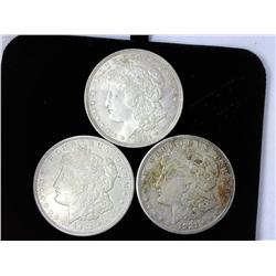 1921, 1921-D And 1921-S Morgan Silver Dollars
