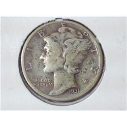1931 Mercury Dime