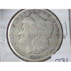 1890-CC Morgan Silver Dollar