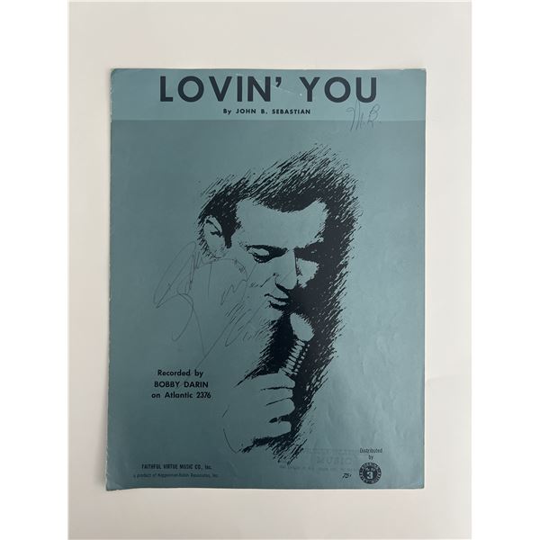 Lovin' You Bobby Darin signed sheet music