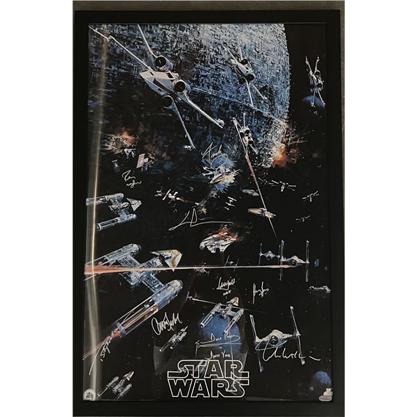 Star Wars cast signed movie poster