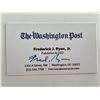 Image 1 : The Washington Post CEO Fred Ryan signed business card