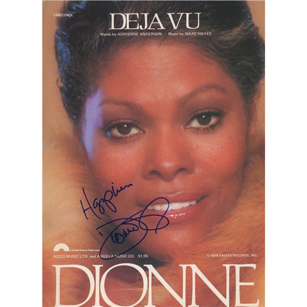 Dionne Warwick signed sheet music