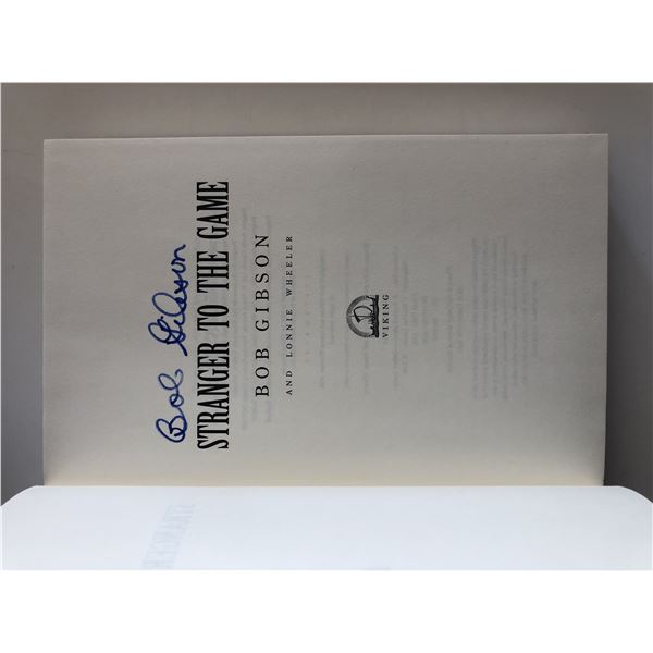 Stranger to the Game signed book autographed by Bob Gibson