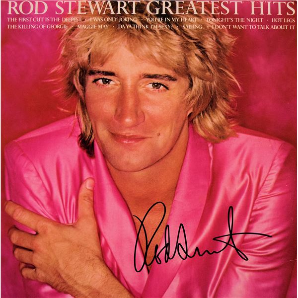 Rod Stewart signed Greatest Hits album