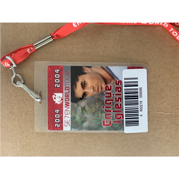 Enrique Iglesias 2004 backstage pass