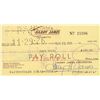 Image 1 : Harry James signed check