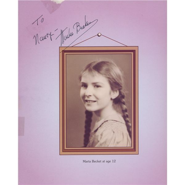 Marta Becket signed theatrical potrait