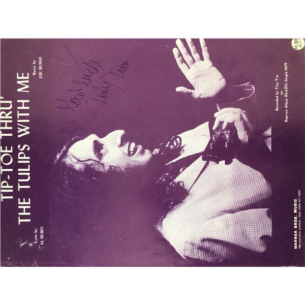 Tiny Tim signed sheet music
