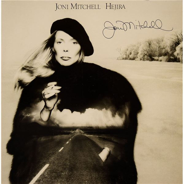 Joni Mitchell signed Hejira album