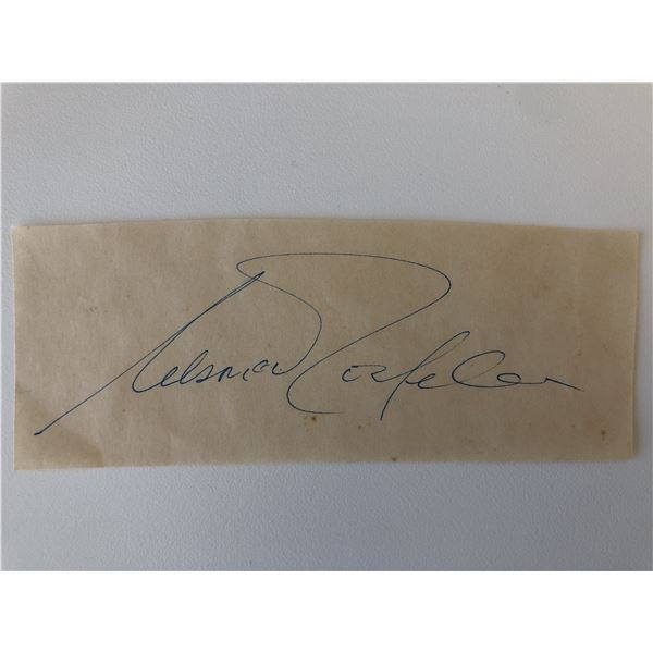 Nelson  Rockefeller signature cut
