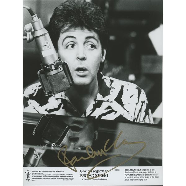 Paul McCartney signed photo