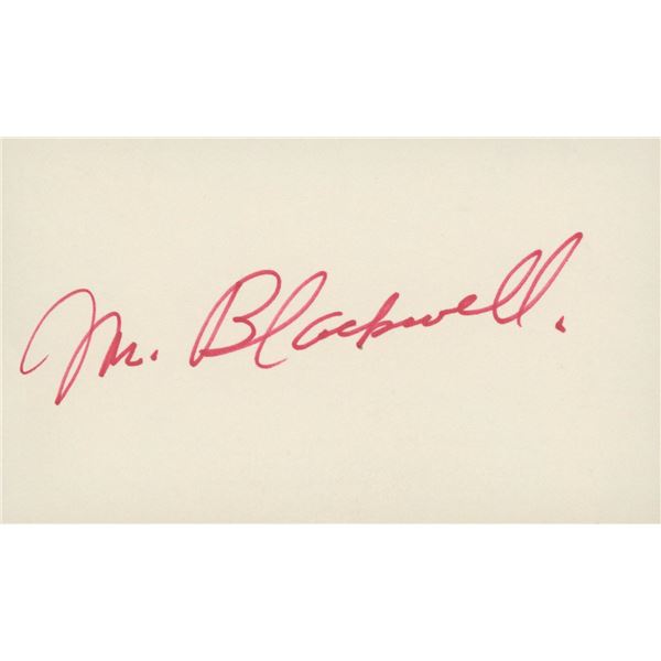 Mr. Blackwell signature cut