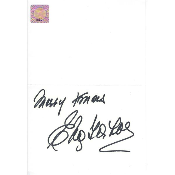 Eva Gabor signed Christmas card