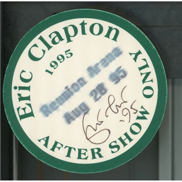 Eric Clapton signed After Show Sticker from 1995 concert
