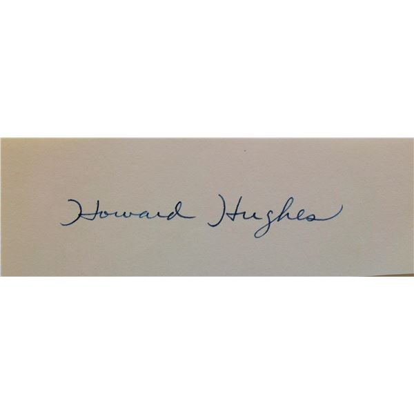 Howard Hughes signed slip