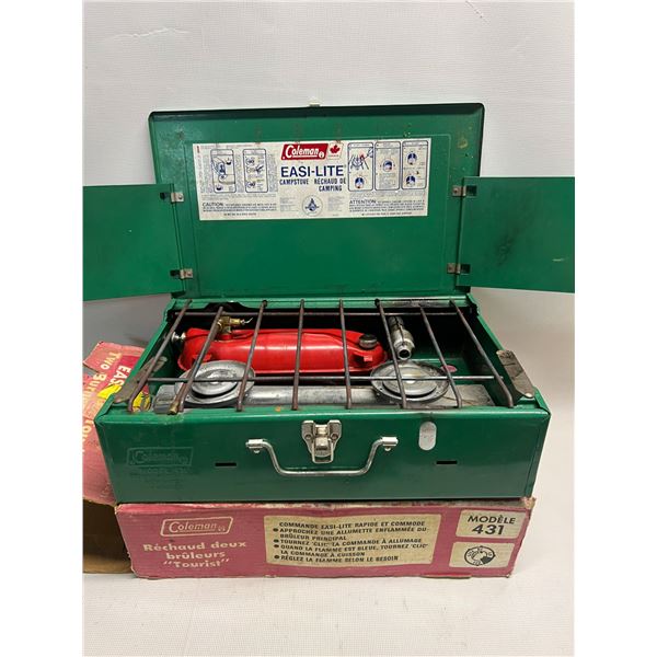 Vintage Coleman Tourist EasiLite Camp Stove w/box not tested