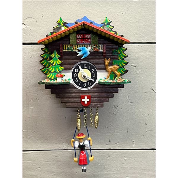 Mini German Cuckoo Wall Clock Engstler Germany Battery OP Not tested